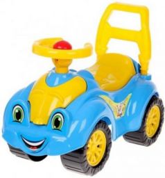 Каталка-машинка ТехноК Автомобиль для прогулок желто-голубой от 1 года пластик 3510