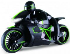 Мотоцикл на радиоуправлении 1toy Мотоцикл с гонщиком пластик зелёный