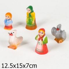 Набор игрушек для ванны Пфк игрушки Гуси-лебеди 15 см