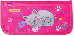 Пенал-косметичка ПИФАГОР для учениц начальной школы, "Кошки-мышки", 23х12 см, 226503