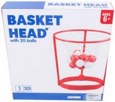 Набор для игры в баскетбол, корзина 31 см, фиксатор на голову, мячи 20 шт., коробка