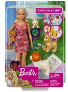 Кукла Barbie (Mattel) Кукла Barbie и щенки колени куклы сгибаются