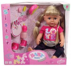 Кукла ZAPF Creation Baby born - Сестричка 43 см плачущая пьющая