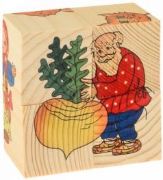Кубики Русские деревянные игрушки Репка от 1 года 4 шт Д504а