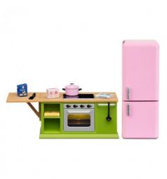 Мебель для кукол Lundby Смоланд Кухонный набор с холодильником