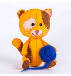 Набор для создания текстильной игрушки Перловка Детки Котенок Рыжик