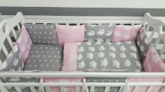 Комплект постельного белья By Twinz Совята, цвет: розовый/серый одеяло 100 х 140 см