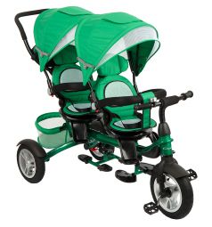 Трехколесный велосипед Capella Twin Trike 360, цвет: зеленый