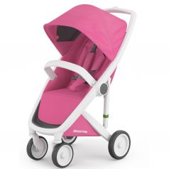 Прогулочная коляска Greentom Upp Classic, цвет: розовый/белая рама