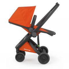 Прогулочная коляска Greentom Upp Reversible, цвет: оранжевый/черная рама