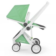 Прогулочная коляска Greentom Upp Reversible, цвет: ментол/белая рама