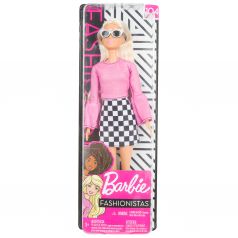 Кукла Barbie Игра с модой Клетчатая юбка розовая кофта