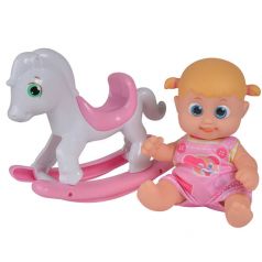 Кукла Bouncin Babies Бони с лошадкой-качалкой 16 см