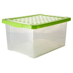 Ящик для хранения BranQ Optima, цвет: прозрачный/зеленый