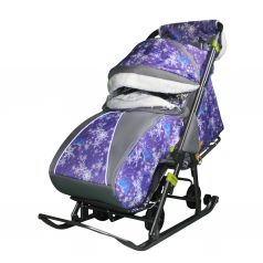 Санки-коляска Galaxy Елки, цвет: фиолетовый