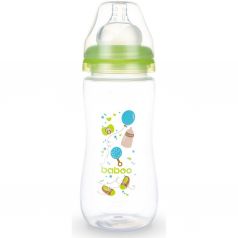 Бутылочка Baboo с широкой силиконовой соской Baby Shower полипропилен, 330 мл