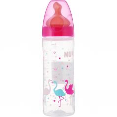 Бутылочка Nuk First Choise Plus с соской отв. M размер 1 полипропилен с 6 месяцев, 250 мл, цвет: розовый