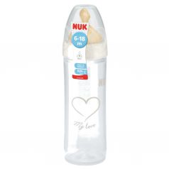 Бутылочка Nuk First Choise Plus с соской отв. M размер 1 полипропилен с 6 месяцев, 250 мл, цвет: серый
