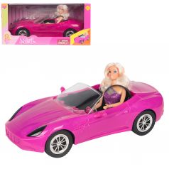 Кукла Defa Lusy в автомобиле (в розовом платье) 29 см