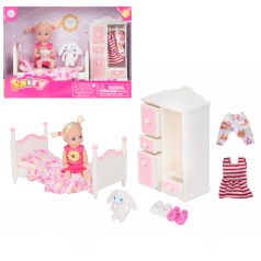 Игровой набор Defa Sairy Style Кукла с аксессуарами (ярко-розовое платье)