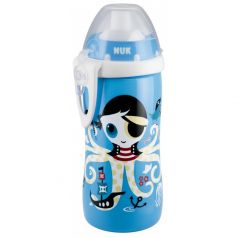 Бутылочка-поильник Nuk с трубочкой First Choice Flexi, цвет: голубой