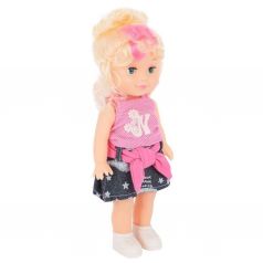 Кукла S+S Toys в розовом топе и чёрной юбке 25 см