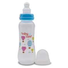 Бутылочка Baby Land с ручками и антиколиковым клапаном, полипропилен, 6-18 мес, 300 мл