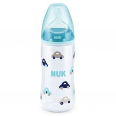 Бутылочка Nuk с силиконовой соской отверстием М, полипропилен, 0-6 мес, 300 мл