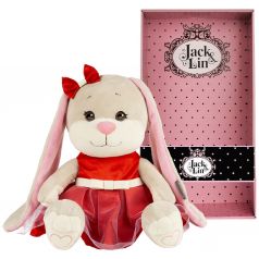 Мягкая игрушка Jack&Lin Зайка в Нарядном Красном Платье 25 см