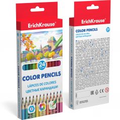 Цветные шестигранные карандаши Erich Krause 24 цвета
