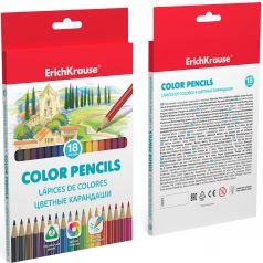 Цветные трехгранные карандаши Erich Krause 18 цветов