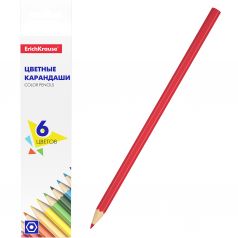 Цветные шестигранные карандаши Erich Krause Basic 6 цветов