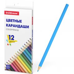 Цветные шестигранные карандаши Erich Krause Basic 12 цветов