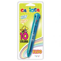 Шариковая ручка Carioca Fluo, 10 цветов
