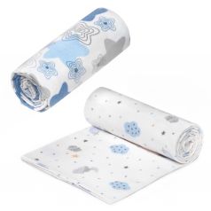 Детские фланелевые пеленки (113x113 см, 2 шт) для новорожденных | Голубые Звезды