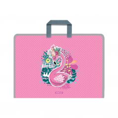 Пластиковая папка на молнии А3 ErichKrause Rose Flamingo, с ручками