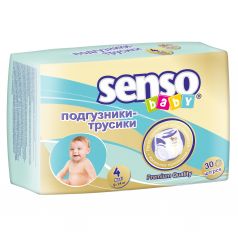 Подгузники-трусики Senso Baby Pants Active дышащие, р. 4, 9-14 кг, 30