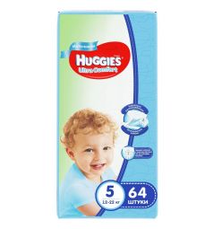 Подгузники Huggies Ultra Comfort Giga 5 для мальчиков (12-22 кг) 64 шт.