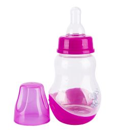Бутылочка Бусинка пластик, 150 мл, цвет: розовая
