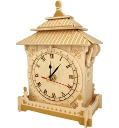 Сборная деревянная модель Wooden Toys Настольные часы