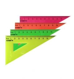 Линейка флуоресцентная Action Треугольник 10 см