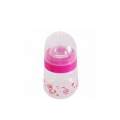 Бутылочка Бусинка с широким горлом пластик с рождения, 125 мл, цвет: розовый