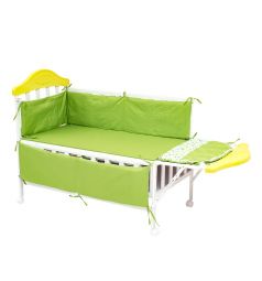 Кровать BabyHit Sleepy, цвет: белый/зеленый/тигренок