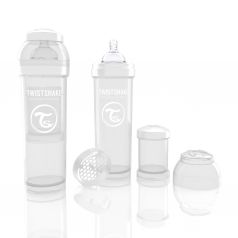 Бутылочка для кормления Twistshake Антиколиковая полипропилен с 4 мес, 330 мл, цвет: белый