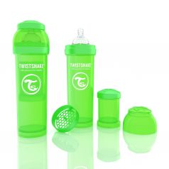 Бутылочка для кормления Twistshake Антиколиковая полипропилен с 4 мес, 330 мл, цвет: зеленый