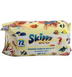 Влажные салфетки Skippy Eco детские, 72 шт
