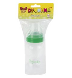 Бутылочка Бусинка с широким горлышком пластик с рождения, 250 мл, цвет: зеленая