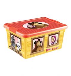 Ящик для игрушек Пластишка Маша и Медведь