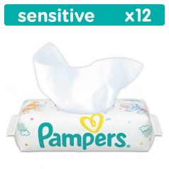 Влажные салфетки Pampers Sensitive Детские, 12 шт