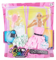 Одежда для кукол Игруша розово-белая от 4 до 14 см